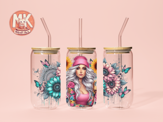 TATTOO GIRL Gobelet en verre