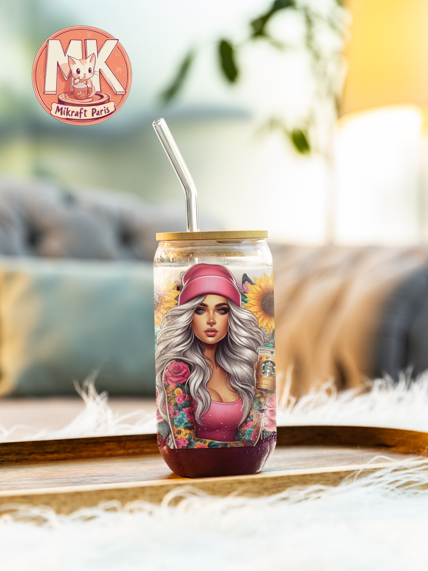 TATTOO GIRL Gobelet en verre