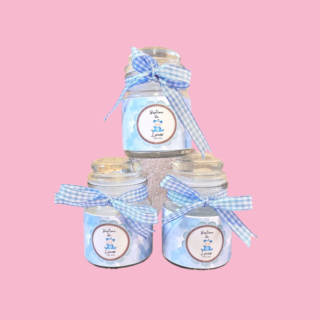 Personalised candle/Bougie personnalisée