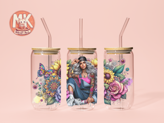 TATTOO GIRL Gobelet en verre