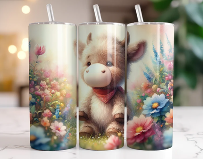 Gourde avec motif vache mignonne/Tumbler with cute cow design