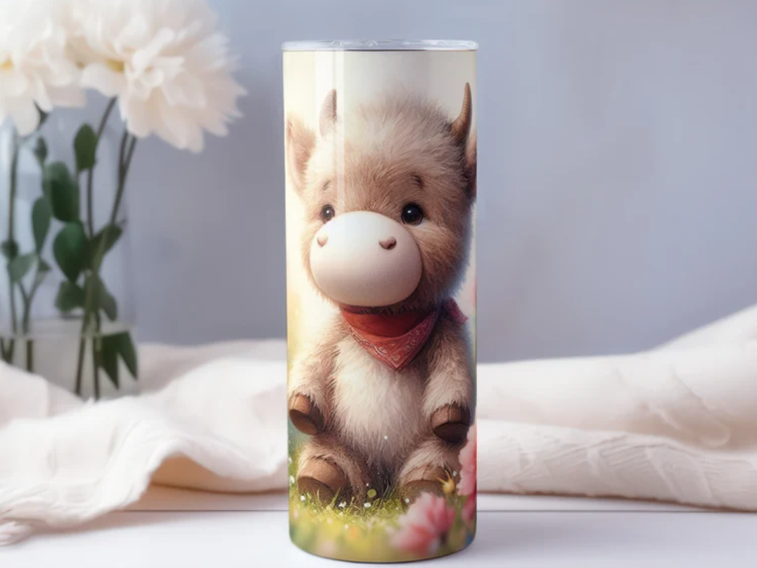 Gourde avec motif vache mignonne/Tumbler with cute cow design