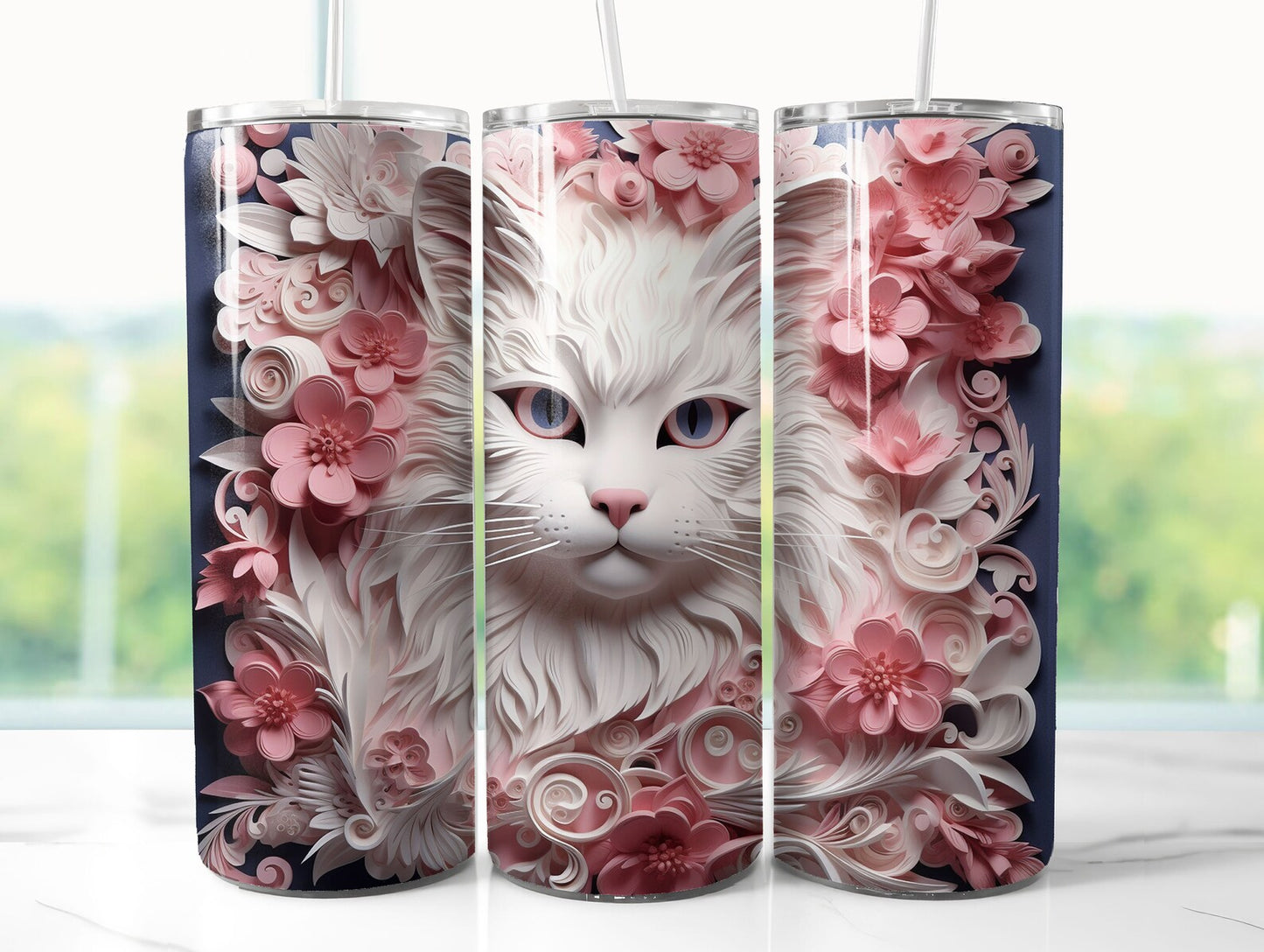 Gourde avec motif Chat / Tumbler with Cat design