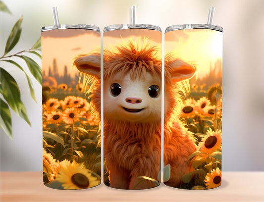 Gourde avec motif vache mignonne/Tumbler with cute cow design