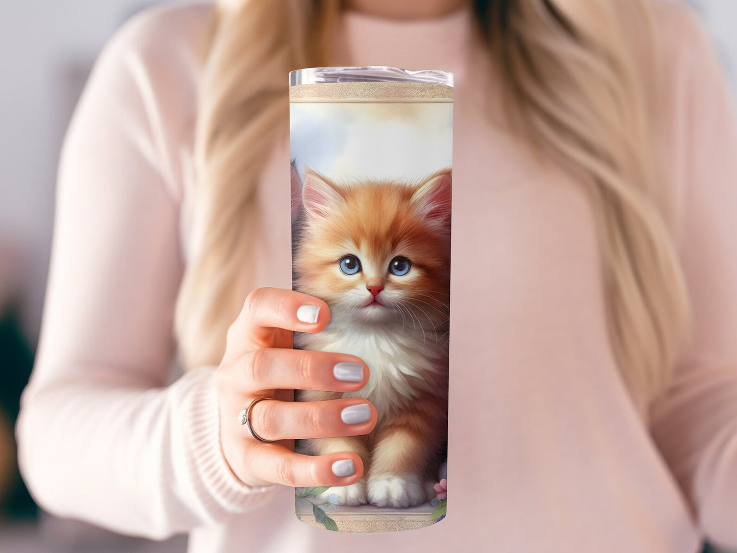 Gourde avec motif chat / Tumbler with Cat design