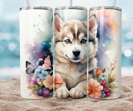 Gourde avec motif chien / Tumbler with Dog design