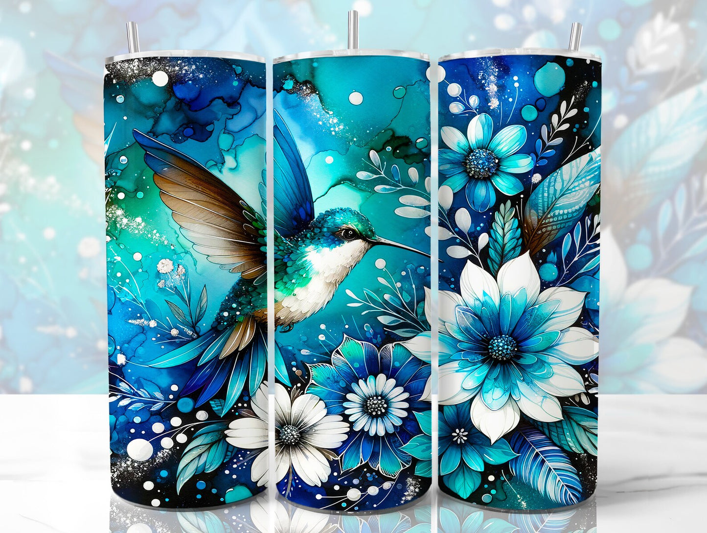Gourde avec motif oiseau/Tumbler with bird design