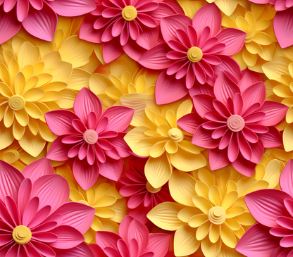Gourde avec avec motif fleur / Tumbler with flower design