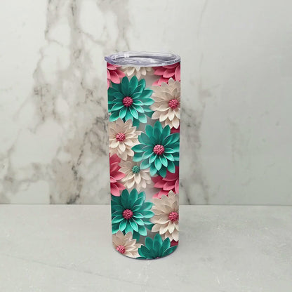 Gourde avec avec motif fleur / Tumbler with flower design