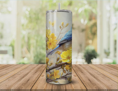 Gourde avec motif oiseau/Tumbler with bird design